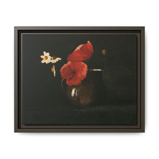 "Flowers: Poppies and Daisies" | Framed Canvas Print