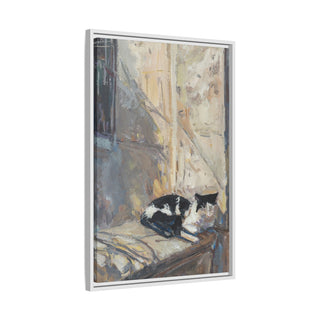 "Cat's Dream" | Framed Canvas Print