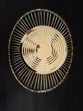 Oval Mid-Century Modern Gold Fruit Basket