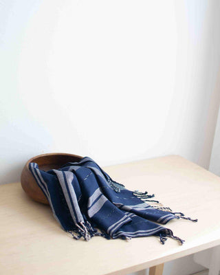 Oversized Woven Hand Towel | Indigo