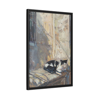 "Cat's Dream" | Framed Canvas Print