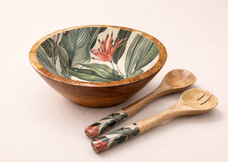 Medium Mango Wood Serving Bowl Set | Tropical