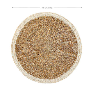 Handwoven Natural & White Placemats | Set of Four
