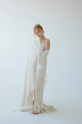 Arctic Fox | 100% Recycled Throw | Ivory