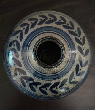 Stoneware Vase | Blue & Gray
