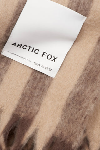The Wool Stripe Throw - Burnt Umber and Cream