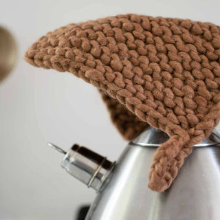 Knitted Wool Pot Holder | Clay