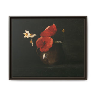 "Flowers: Poppies and Daisies" | Framed Canvas Print