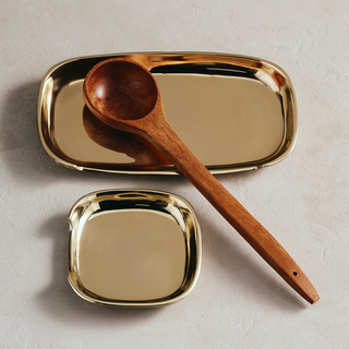 Polished Solid Brass Spoon Rest | Small
