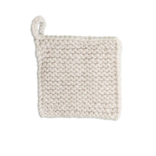Knitted Wool Pot Holder | Natural