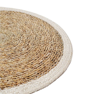 Handwoven Natural & White Placemats | Set of Four