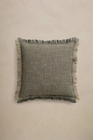 Fringed Linen Cushion Cover | Hamlet Green
