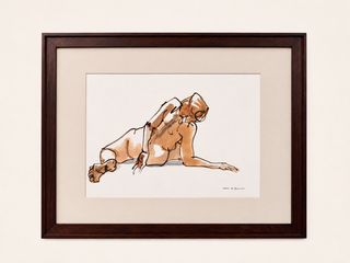 Reclining Figure | Original Watercolor Painting