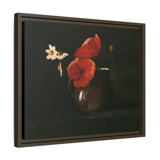 "Flowers: Poppies and Daisies" | Framed Canvas Print