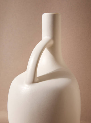 Handmade Stoneware Olive Oil Cruet | Matte White