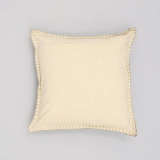 Cotton Velvet Throw Pillow with Handstitched Edges | Coffee