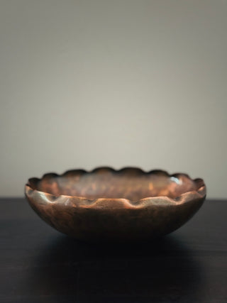 Antique Craftsman Studios Scallop-Edge Hammered Copper Bowl