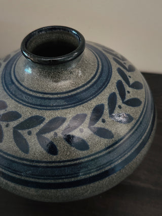 Stoneware Vase | Blue & Gray