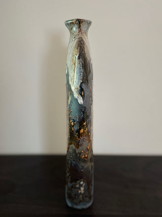 Brutalist Style Volcanic Drip Glaze Vase