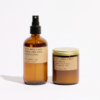 Amber & Moss | Soy Candle + Room & Linen Spray (Bundle)