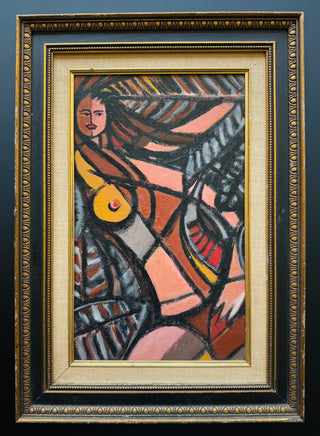 Cubist Woman | Framed Original Oil Painting