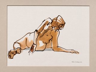 Reclining Figure | Original Watercolor Painting