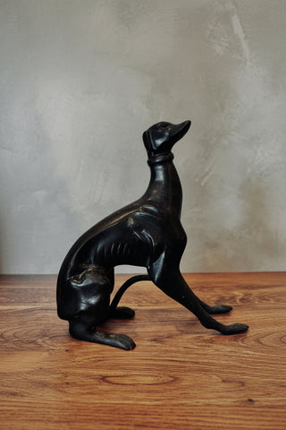 Vintage Bronze Whippet Statue