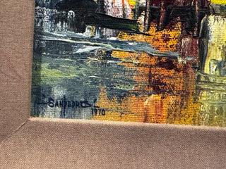 1970 Cityscape | Original Oil Painting, Signed