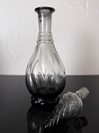 Vintage Smoked Glass Decanter