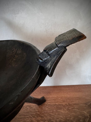 African Carved Footed Bowl