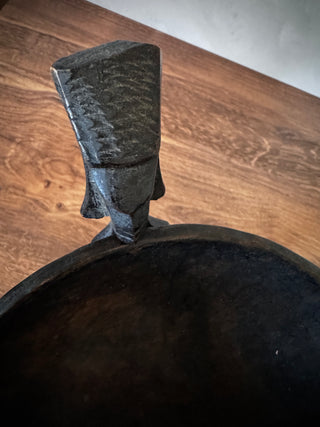 African Carved Footed Bowl