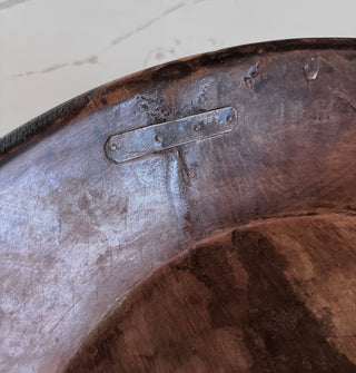 Large Carved Teak Dough Bowl, Oval