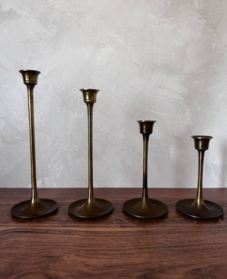 Brass Candleholders | Set of Four