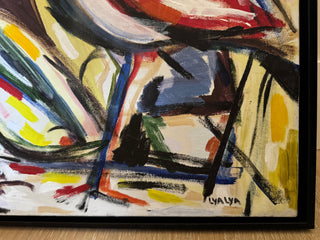 Abstract Birds | Rare Original Painting, American, Circa 1970's