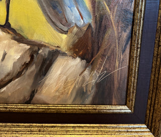 "Quail on Log" | Original Oil Painting, Signed