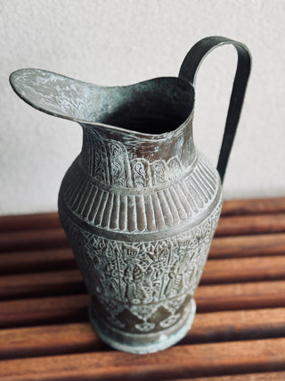 19th Century Tinned Copper Water Pitcher