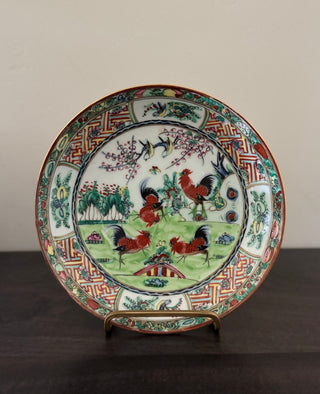 Hand-Painted Rooster Plate