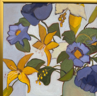 Lillies, a Pear, and a Pigeon | Framed Still Life, Signed