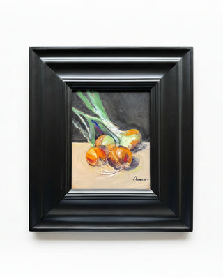 Still Life, Onions | Original Oil Painting {Framed}