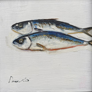 Still Life, Mackerel | Original Oil Painting {Framed}