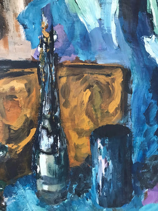 Mid-Century Abstract Still Life Oil Painting | Framed, Signed, Dated '69