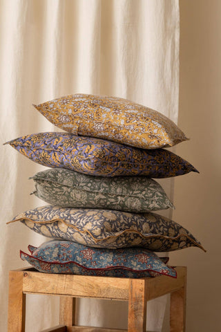 Riva Pillow | Block Print Floral