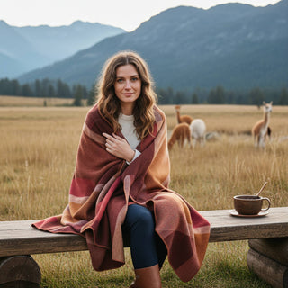 Alpaca Throw Blanket | Amber