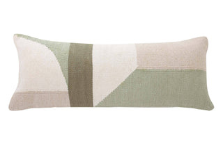Handmade Geo Shapes Lumbar Pillow | Sage Green