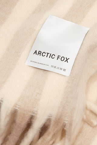 Wool Stripe Throw | Pale Taupe
