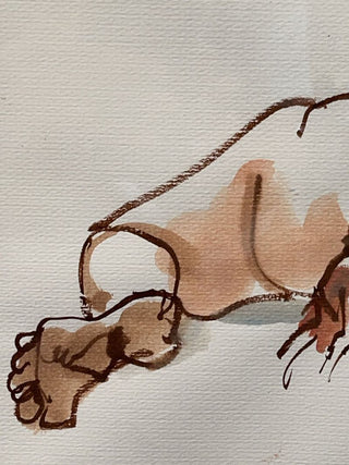 Reclining Figure | Original Watercolor Painting