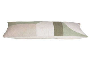 Handmade Geo Shapes Lumbar Pillow | Sage Green
